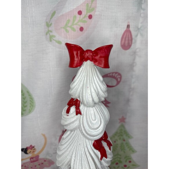 Bella Lux White Christmas Tree w/ Red Bows - Picture 2 of 5